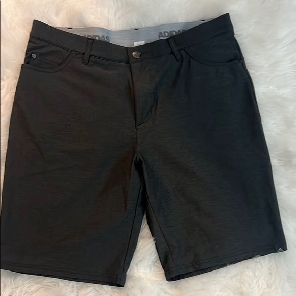 Adidas Gray/Black Men's Shorts - Picture 2 of 6